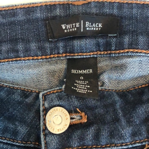 Vegan leather trimmed skinny jeans - Picture 2 of 6